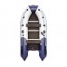 Лодка Мастер лодок Ривьера Компакт 3400 СК комби серо-синяя
