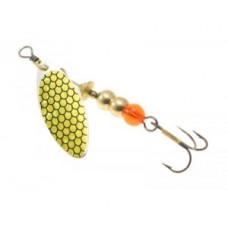 Блесна Wirek LOB-3-34B 10гр золотой сердечник чешуйчатый тигр уп 5шт