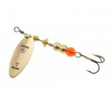 Блесна Wirek Lusk II LA-1-19 вращающаяся 4гр золото тройник с красн