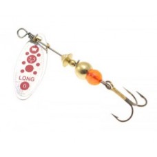 Блесна Wirek Lusk II LA-3-26 вращающаяся 5гр серебро белые и красные