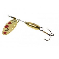 Блесна Wirek Witch WI 1-20 желтый с отверстиями красные точки