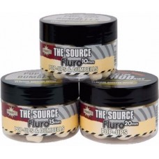 Бойлы Dynamite Baits Pop Ups and dumbells Source white fluro 15мм