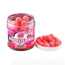 Бойлы Mainline High visual pop-ups 15мм bright red banofee