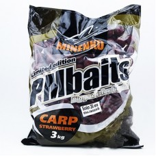 Бойлы MINENKO PMbaits пылящие Strawberry-клубника 20мм 3кг