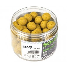 Бойлы Rhino Baits Honey мед 20мм банка 350гр пылящие