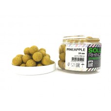 Бойлы Rhino Baits Pineapple ананас N-Butyric 20мм банка 350гр пылящие