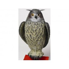Чучело филин большой с крыльями серый