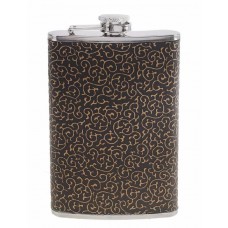 Фляжка Хольстер металл узор золото на черном