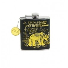 Фляжка Хольстер Охота-больше чем желание тиснение