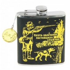 Фляжка Хольстер Охота-увлечение настоящих мужчин тиснение