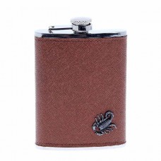 Фляжка Хольстер Скорпион кожзам. 8 oz