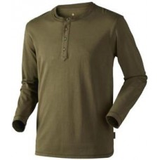 Футболка Seeland Grandad moss green с длинным рукавом