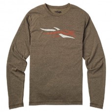 Футболка Sitka Logo tee LS mud