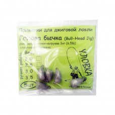 Груз Пох голова бычка 2,5гр Cristal Glow уп 5шт