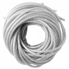 Кембрик Три Кита d 1,0х2,0 серебро с блестками 1м 1/10