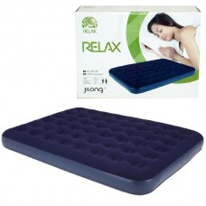 Кровать Relax Flocked air bed queen 203х152х22 синий
