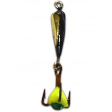 Мормышка Grifon Дьявол со стразом золотая коронка вольфрам 4мм