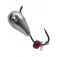 Мормышка вольф. Капля с ушком безмотылка №3 d 3.2мм Ni 1/10