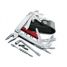 Мультиинструмент Victorinox SwissTool plus в кожаном чехле