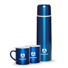 Набор Арктика Термос и 2 термокружки синий