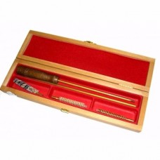 Набор для чистки Megaline 9мм латунный шомпол.3 ерша в деревянном кейс