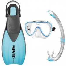 Набор Seac Sub Tris Sprint AD маска трубка ласты синий р.42-44