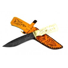 Нож ИП Семин Близнец дамасская сталь литье кость