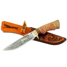 Нож ИП Семин Близнец сталь литье береста гравировка