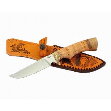 Нож ИП Семин Пластун сталь 65х13 литье береста