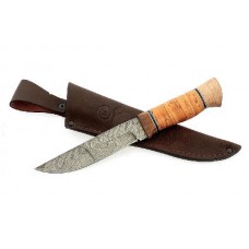 Нож ИП Семин Путник дамасская сталь береста