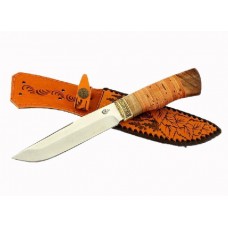 Нож ИП Семин Путник сталь 65х13 литье береста