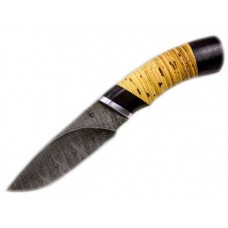 Нож ИП Семин Разделочный дамасская сталь береста