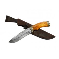 Нож ИП Семин Скиф дамасская сталь карельская береза