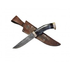 Нож ИП Семин Ястреб мозаичная дамасская сталь литье стабилизированное дерево