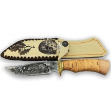 Нож ИП Семин Юнкер нержавеющая сталь береста гравировка