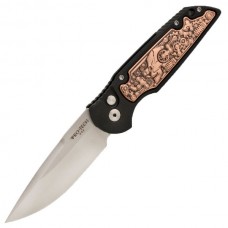 Нож Pro-Tech Shaw Steampunk черная рукоять клинок сатин