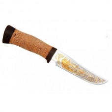 Нож Росоружие Гелиос-2 позолота береста