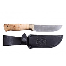 Нож Северная Корона Секач дамасская сталь карельская береза