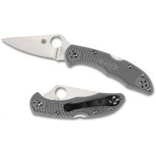 Нож Spyderco Delica Flat Ground Grey складной сталь VG-10