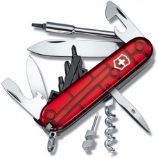 Нож Victorinox Cyber tool S 91мм полупрозрачный красный