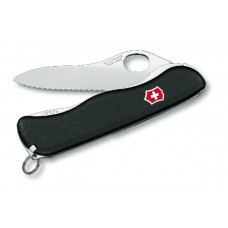 Нож Victorinox Sentinel серрейторная заточка черный