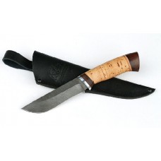Нож ЗОК Бекас сталь дамаск рукоять береста