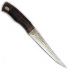 Нож ЗОК Нерка сталь 40х10C2M рукоять кожа