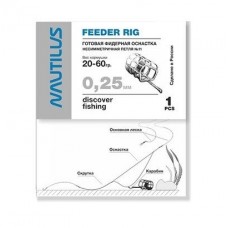 Оснастка фидерная Nautilus Несимметричная петля №11 0,25мм крючок №12