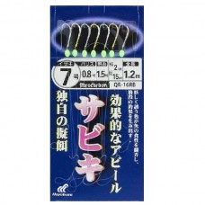 Оснастка Hayabusa морская сабики QR-15RB №7-0,8-1,5 голографический крючок 7кр