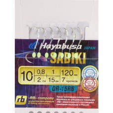 Оснастка Hayabusa морская сабики QR-15RB №7-0,8-1 голографический крючок 7кр
