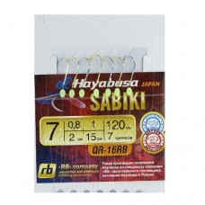 Оснастка Hayabusa морская сабики QR-16RB №10-0,8-1 голографический крючок 7кр