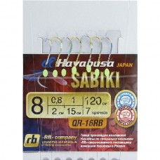 Оснастка Hayabusa морская сабики QR-16RB №7-0,8-1,5 голографический крючок 7кр