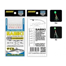 Оснастка морская Akara Flasher aurora bait rigs сабики 11 Ni №7 6шт