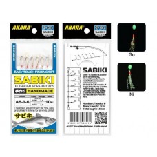 Оснастка морская Akara Flasher aurora bait rigs сабики 9 Go №8 6шт